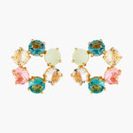La Diamantine Acqua Azzura Hoops Post Earrings