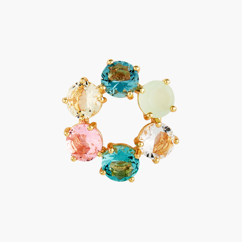 La Diamantine Acqua Azzura Hoops Post Earrings