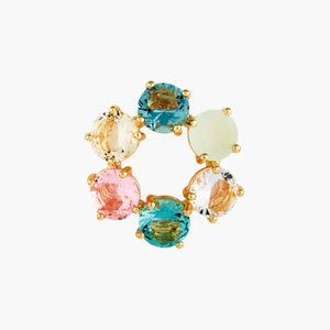 La Diamantine Acqua Azzura Hoops Post Earrings