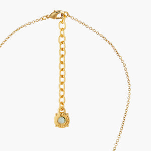 La Diamantine Acqua Azzura 9 Stones Thin Pendant Necklace