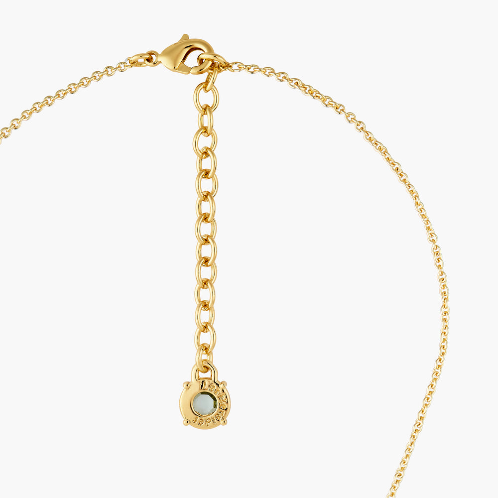 La Diamantine Acqua Azzura Heart Stone Pendant Necklace