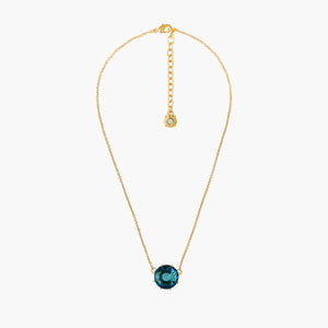 La Diamantine Acqua Azzura Round Stone Pendant Necklace
