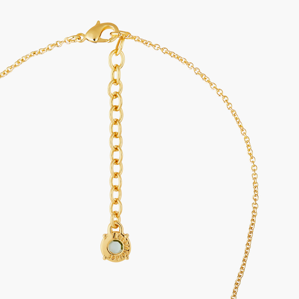 La Diamantine Acqua Azzura Round Stone Pendant Necklace