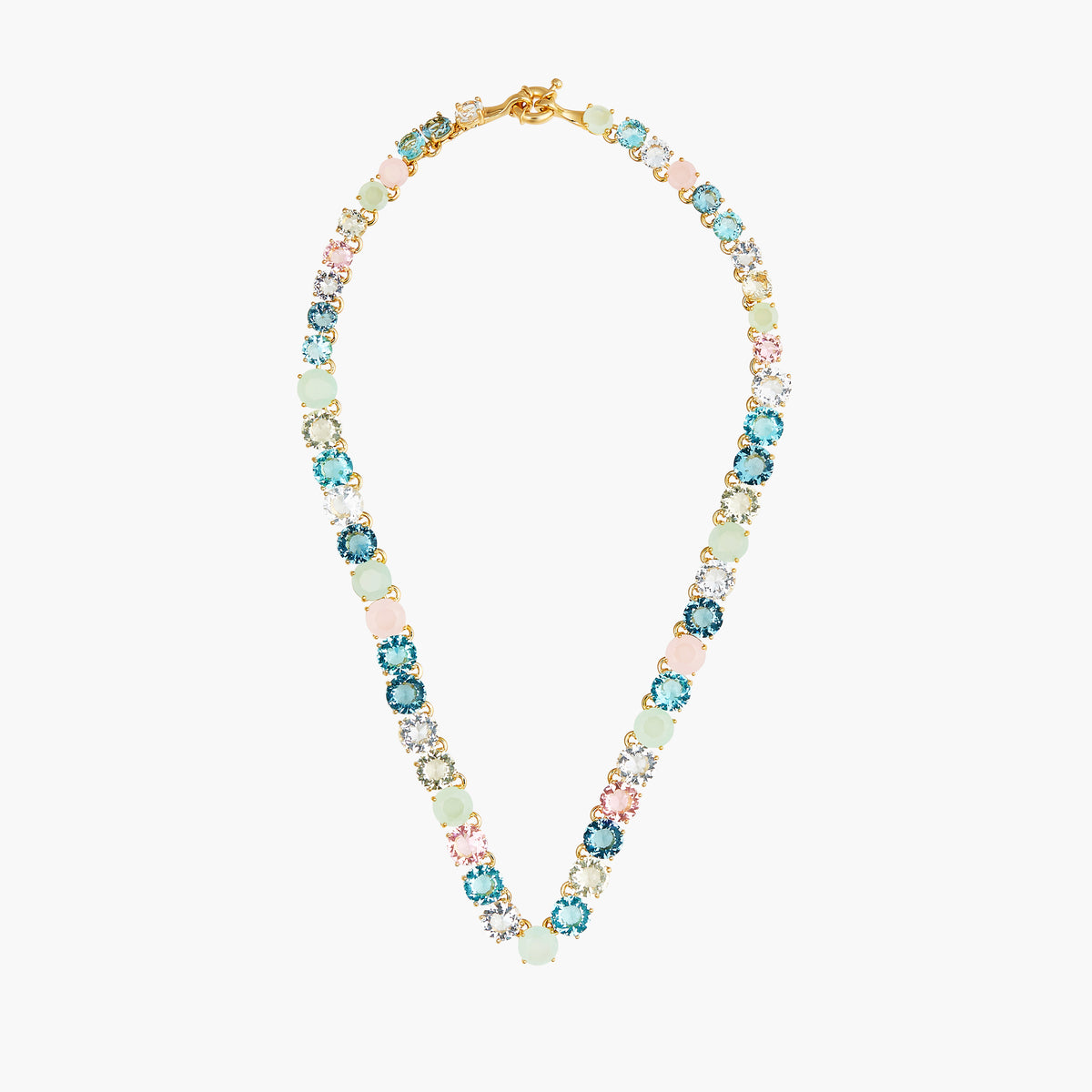 La Diamantine Acqua Azzura Round Stones Choker Necklace – Les Néréides