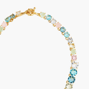 La Diamantine Aqua Azzura Round Stones Choker Necklace