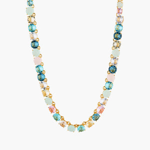 
            
                Load image into Gallery viewer, La Diamantine Aqua Azzura Round Stones Choker Necklace
            
        