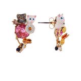Little Cats Duo with Faceted Glass and Charms Earrings ✨As Seen on Taylor Swift✨