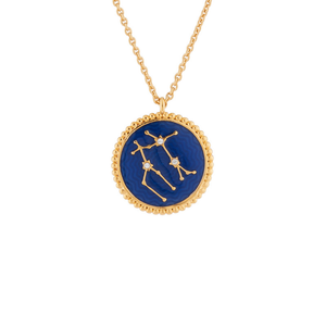 
            
                Load image into Gallery viewer, Constellation Reversible Gemini Zodiac Sign Pendant Necklace
            
        