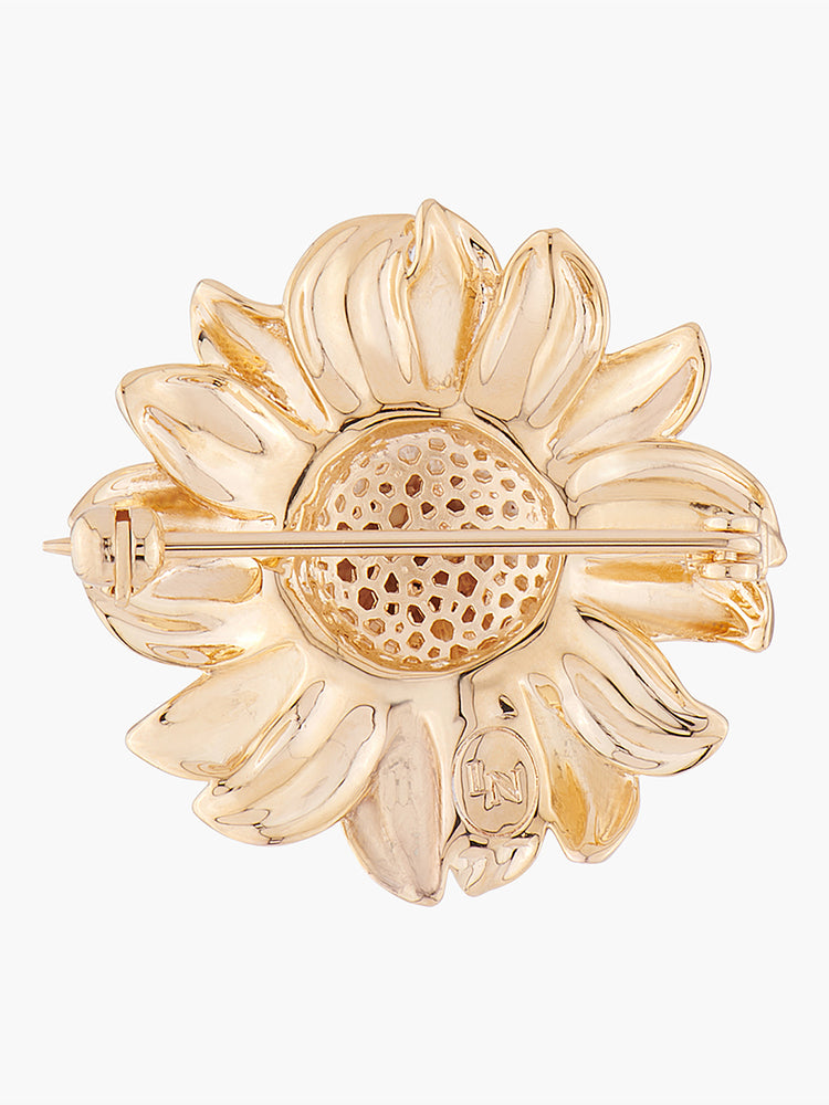 Nectar of the Sun Sunflower and Bumblebee Brooch