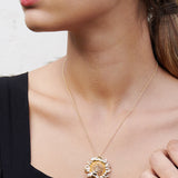 Nectar of the Sun Sunflower and Bumblebee Pendant Necklace