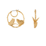 Blazing Nature Duo of Butterflies Little Hoops