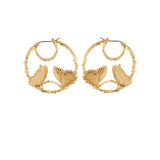 Blazing Nature Duo of Butterflies Little Hoops