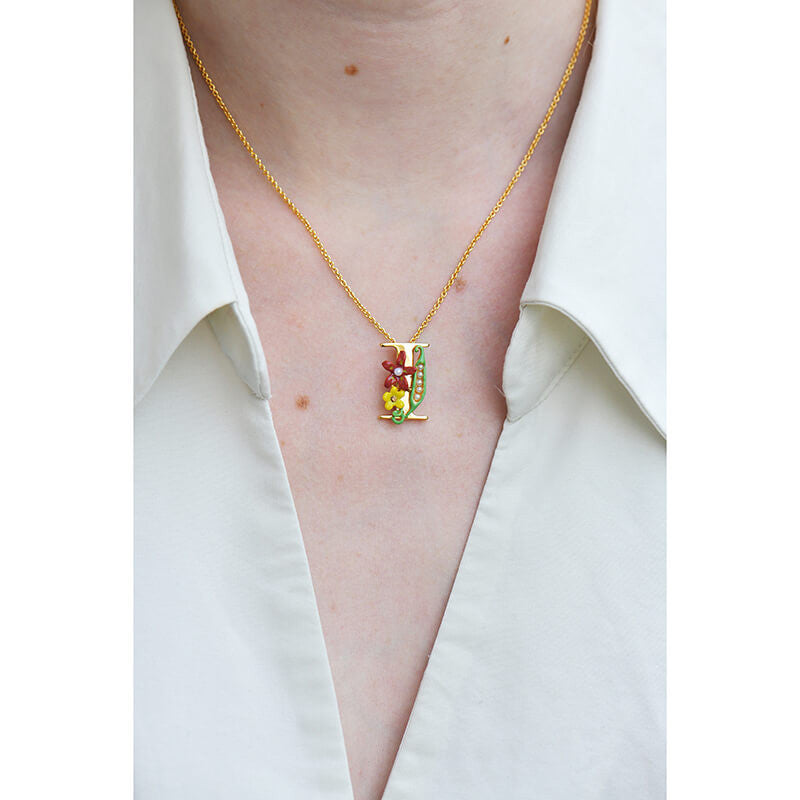 Alphabet Fleuri Necklace