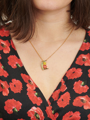 Alphabet Fleuri Necklace