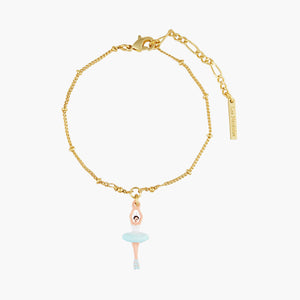 The Nutcracker Ballerina and Faceted Bead Thin Bracelet