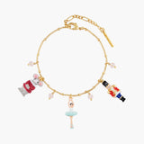 The Nutcracker Mouse King, Ballerina and Nutcracker Charm Bracelet