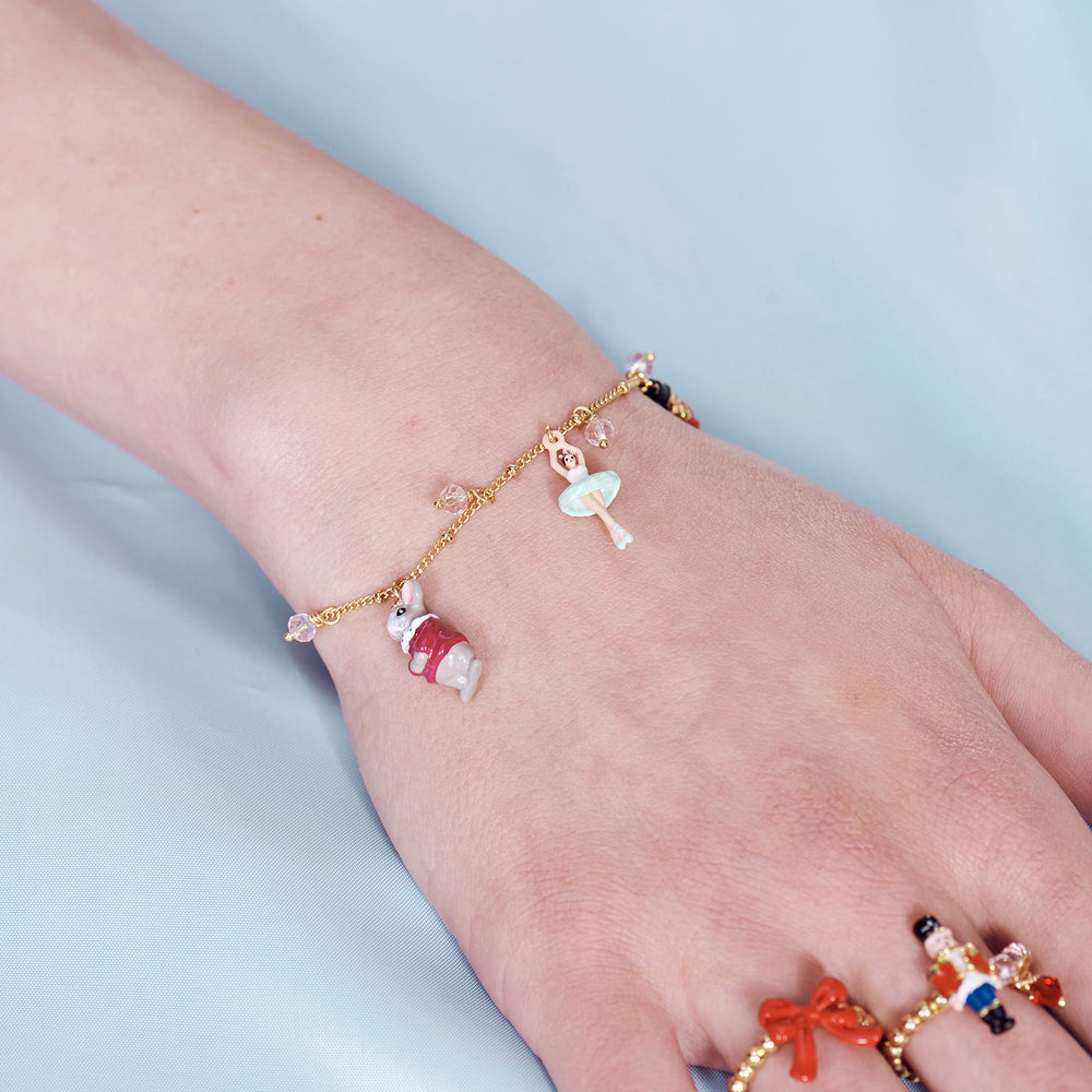 The Nutcracker Mouse King, Ballerina and Nutcracker Charm Bracelet