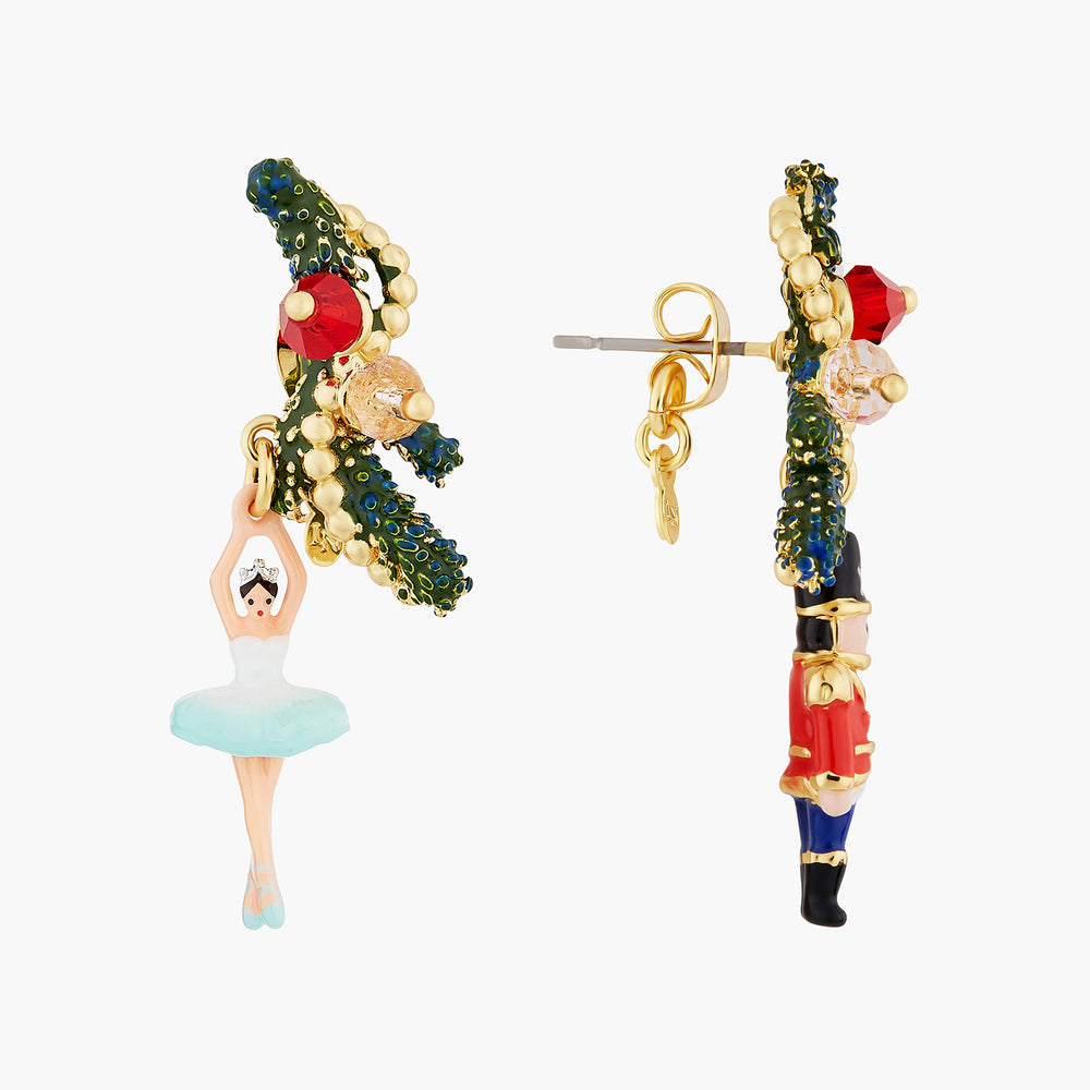 The Nutcracker Ballerina and Nutcracker Post Earrings
