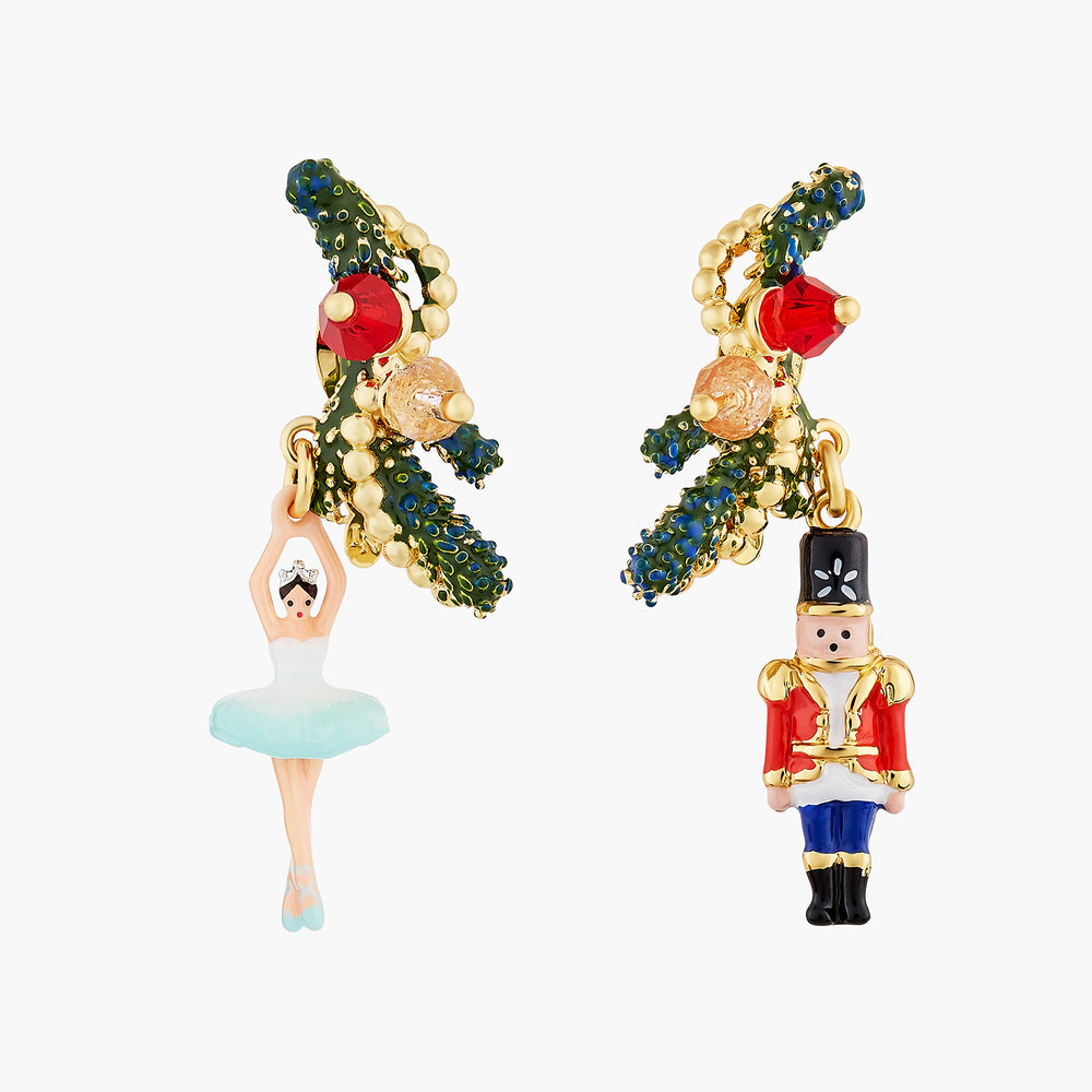 The Nutcracker Ballerina and Nutcracker Post Earrings