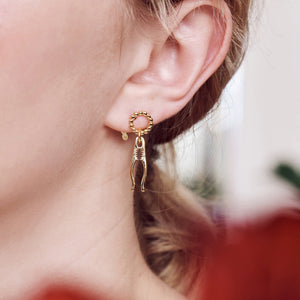 The Nutcracker Hazelnut and Nutcracker Post Earrings