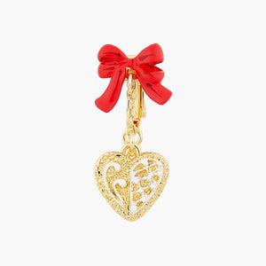 The Nutcracker Heart and Star Biscuits, and Red Bow Clip-On Earrings