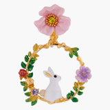 ENCHANTED ENCOUNTER Bunny on Flowered Branch Clip-on Creoles