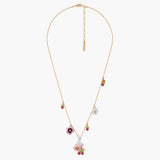 Enchanted Encounter Bunny on Flowers Pendant Necklace