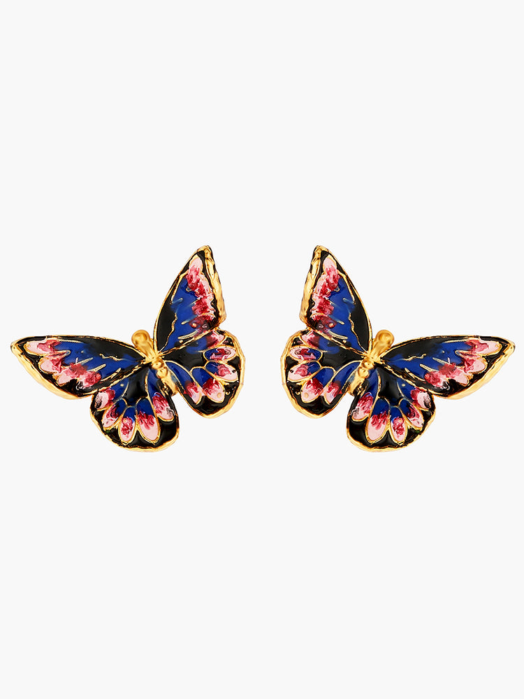 Japanese Emperor Butterfly Post Earrings