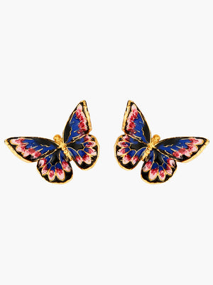 Japanese Emperor Butterfly Post Earrings