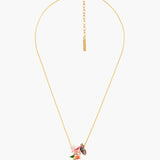 Japanese Emperor Butterfly and Cherry Blossom Necklace
