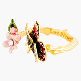 Japanese Emperor Butterfly and Cherry Blossom Adjustable Ring