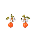 Gardens In Provence Orange Clip-On Earrings