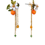 Gardens In Provence Orange Blossom Chain Earrings