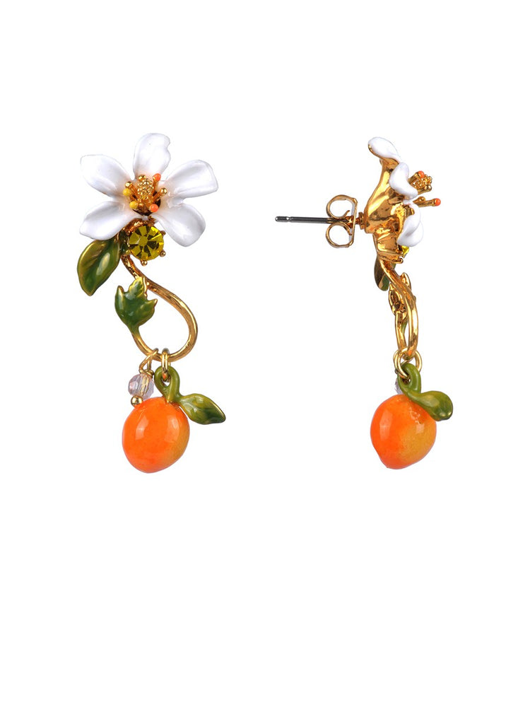 
            
                Load image into Gallery viewer, Gardens In Provence Orange Drop Earrings
            
        