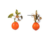 Gardens In Provence Orange Post Earrings