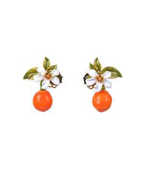 Gardens In Provence Orange Post Earrings