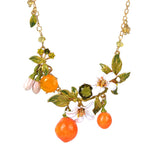 Gardens In Provence Orange Short Necklace
