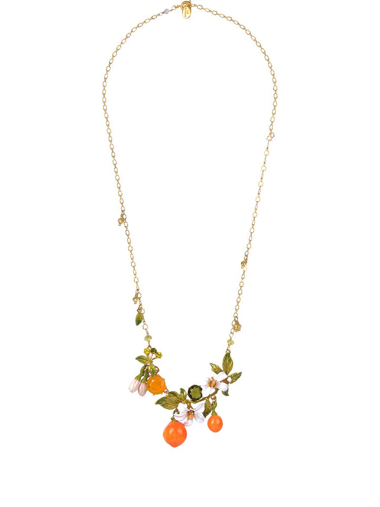 Gardens In Provence Orange Short Necklace
