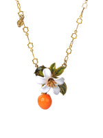 Gardens In Provence Small Orange Necklace
