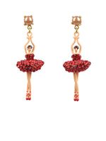 LUXURY PAS DE DEUX RHINESTONE BALLERINA CLIP ON EARRINGS
