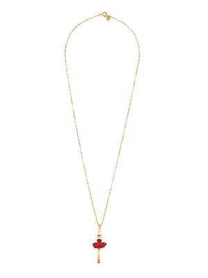 LUXURY PAS DE DEUX RHINESTONE BALLERINA PENDANT NECKLACE