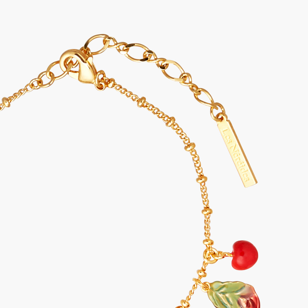 
            
                Load image into Gallery viewer, Cherries and Leaves Charm Bracelet
            
        