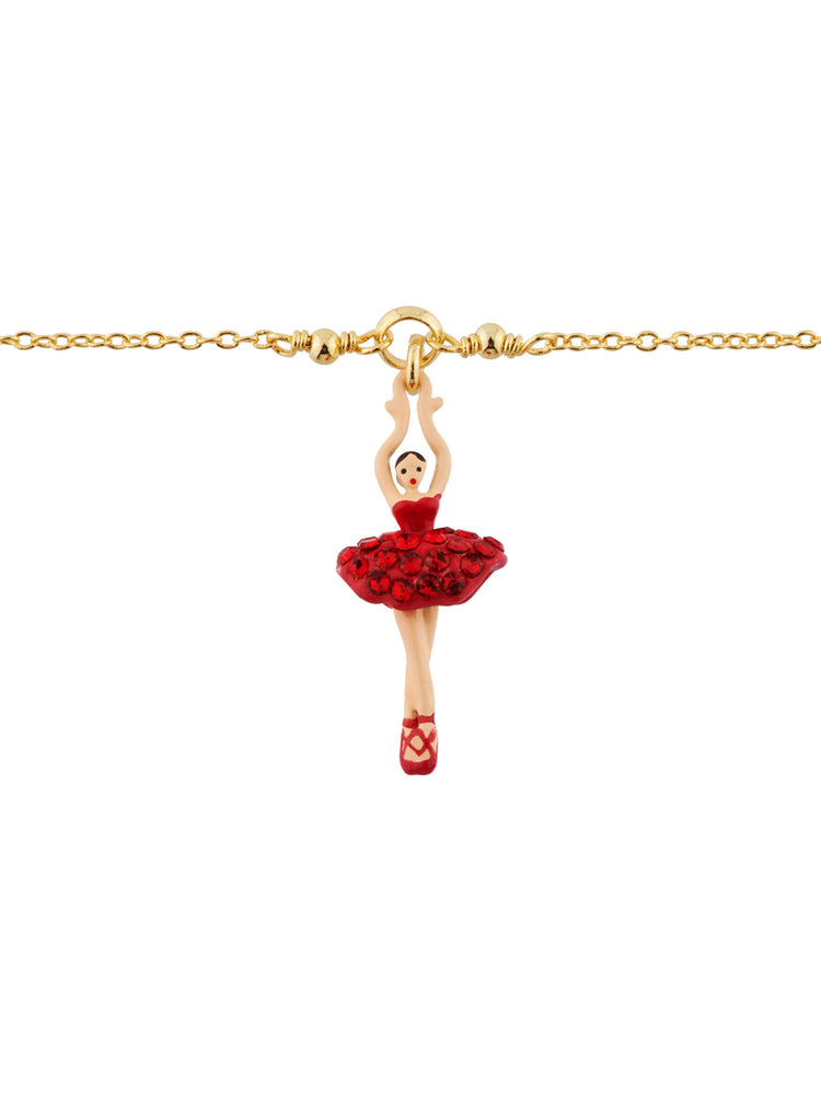 MINI LUXURY PAS DE DEUX MINI BALLERINA WITH RED CRYSTALS BRACELET