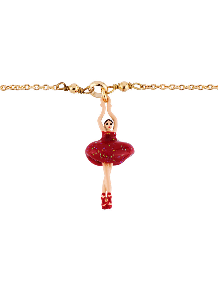 MINI PAS DE DEUX WITH RED MINI BALLERINA PENDANT BRACELET