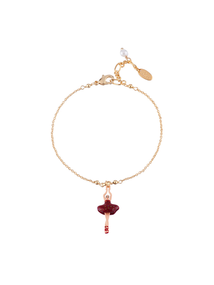 MINI PAS DE DEUX WITH RED MINI BALLERINA PENDANT BRACELET