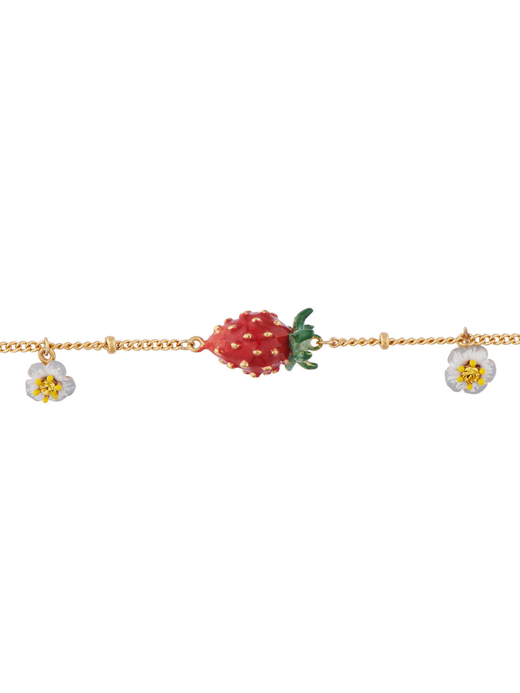 
            
                Load image into Gallery viewer, Royal Gardens Strawberries and White Flowers Bracelet
            
        