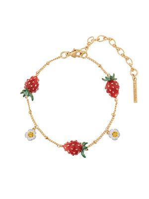 
            
                Load image into Gallery viewer, Royal Gardens Strawberries and White Flowers Bracelet
            
        