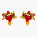 Cherries and Leaves Clip-on Earrings