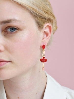 PAS DE DEUX BALLERINA AND STONE CLIP-ON EARRINGS