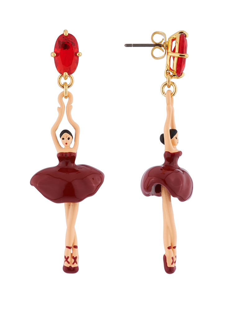 
            
                Load image into Gallery viewer, PAS DE DEUX BALLERINA AND STONE STUD EARRINGS
            
        